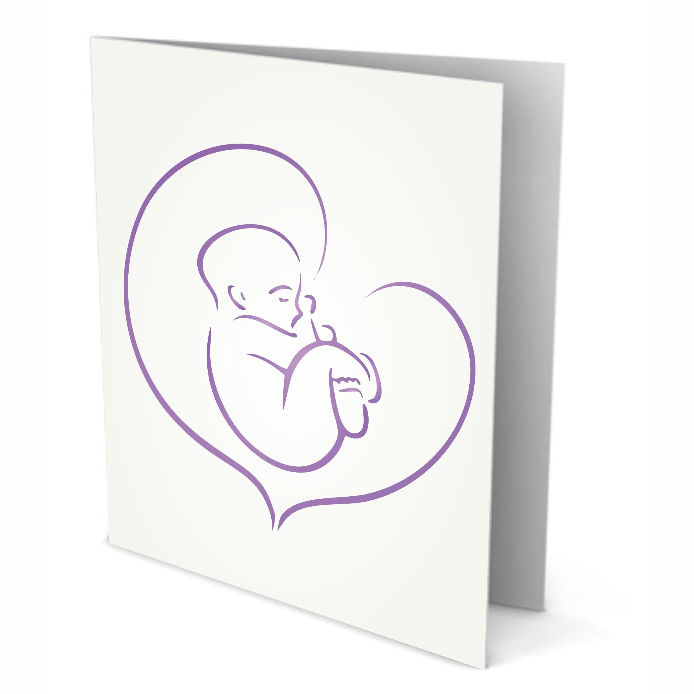 Made from Love Stencil - Baby Heart Love Shower Card