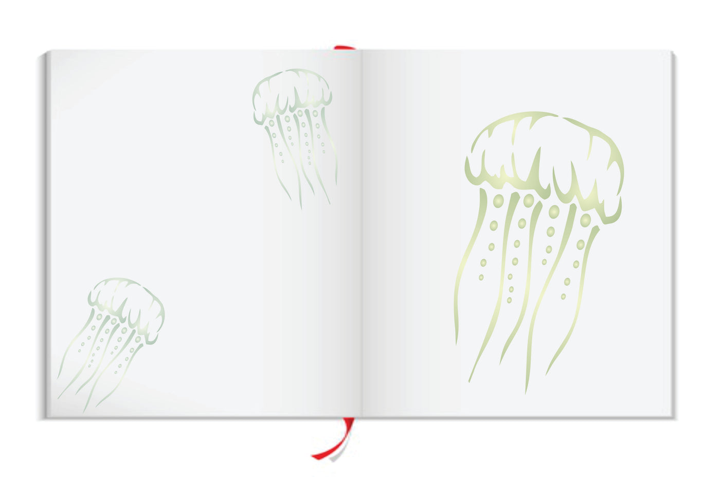 Jellyfish Stencil - Sea Ocean Nautical Seashore Reef Fish