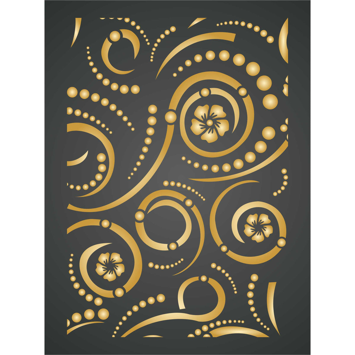 Swirls Layering Stencil, 11.43 x 16.51 cm - Layering use to add Texture and Design