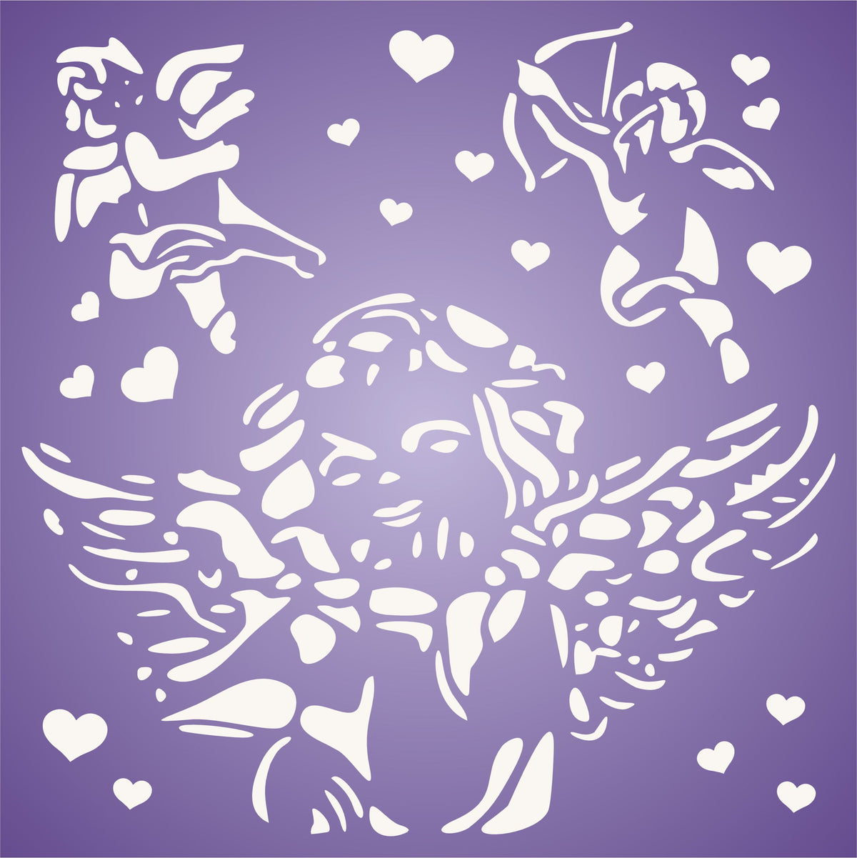 Cherubs Stencil - Classic Fairy Angel Cherub