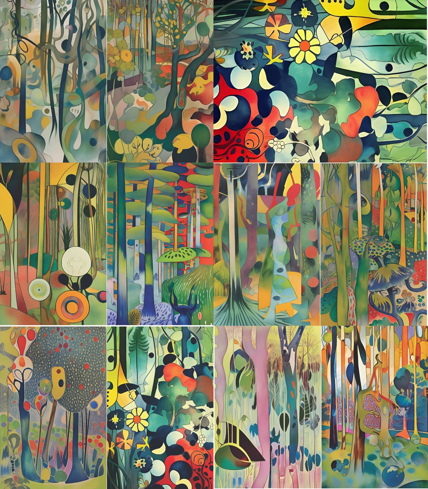 Abstract Forest Rice Paper, 8 x 10.5 inch - for Decoupage Cards Craft