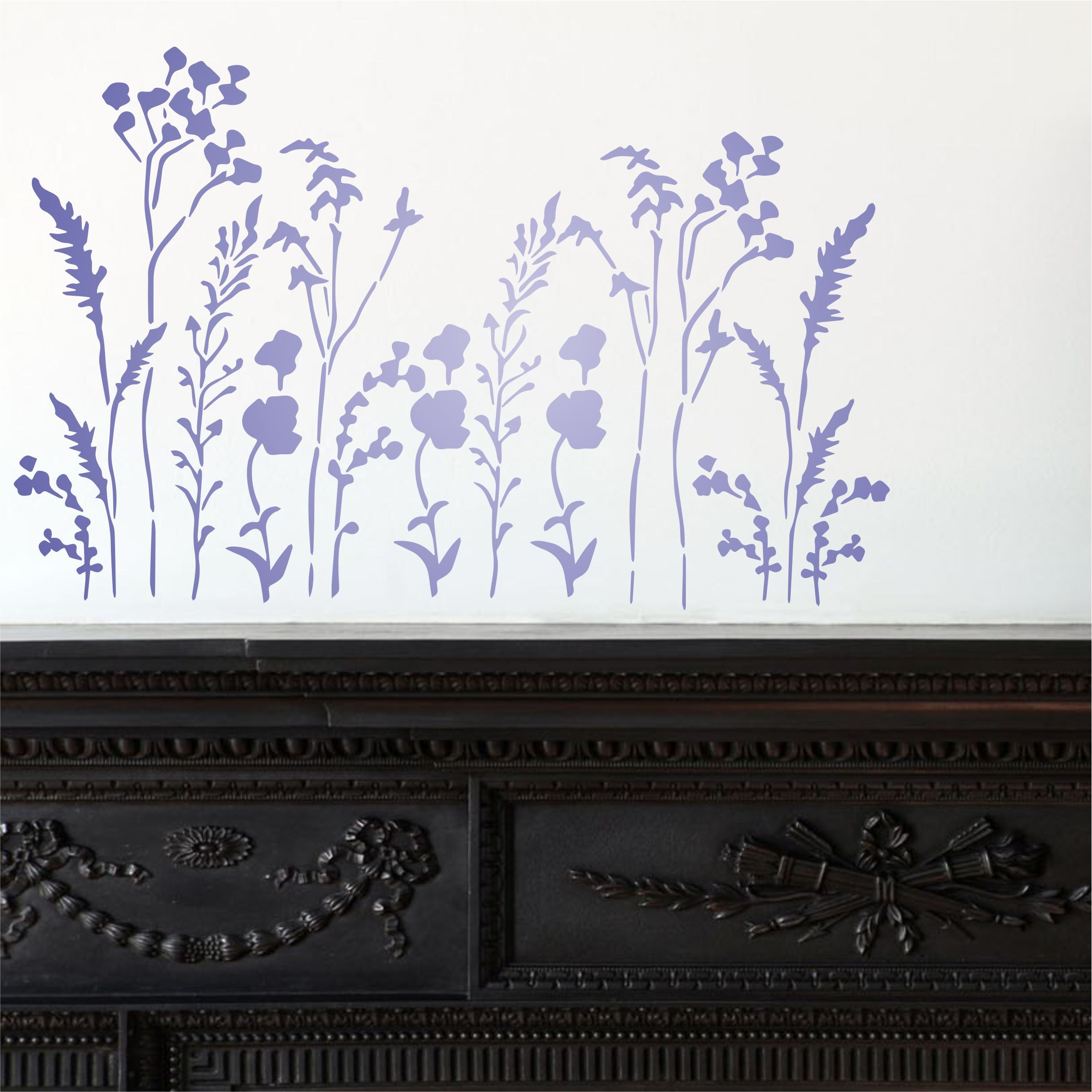 Grasses Stencil, 12 x 4.5 inch - 2pc Use Border Layering to add Texture and Design