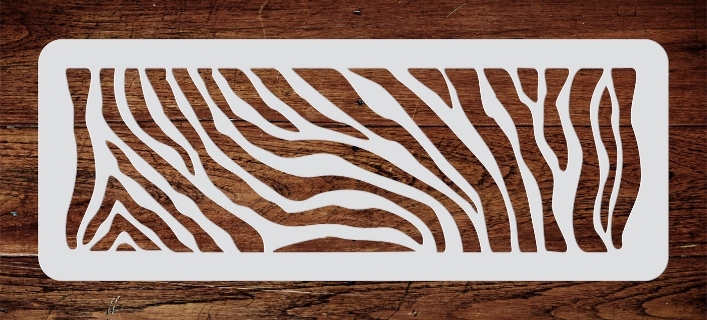 Zebra Stripe Stencil - Animal Skin Pattern Border