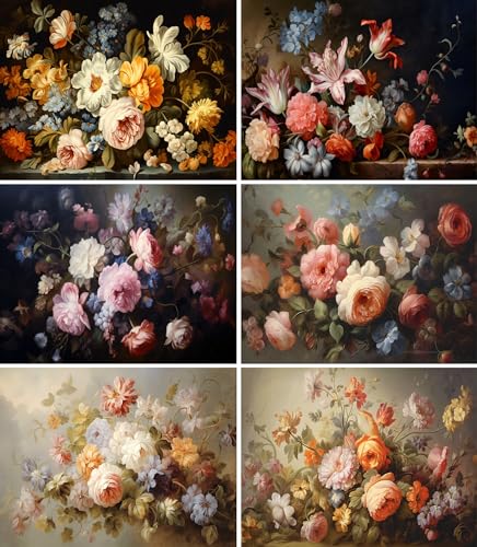 Vintage Bouquets Rice Paper, 20.32 x 26.67 cm - for Decoupage Furniture Print Crafts