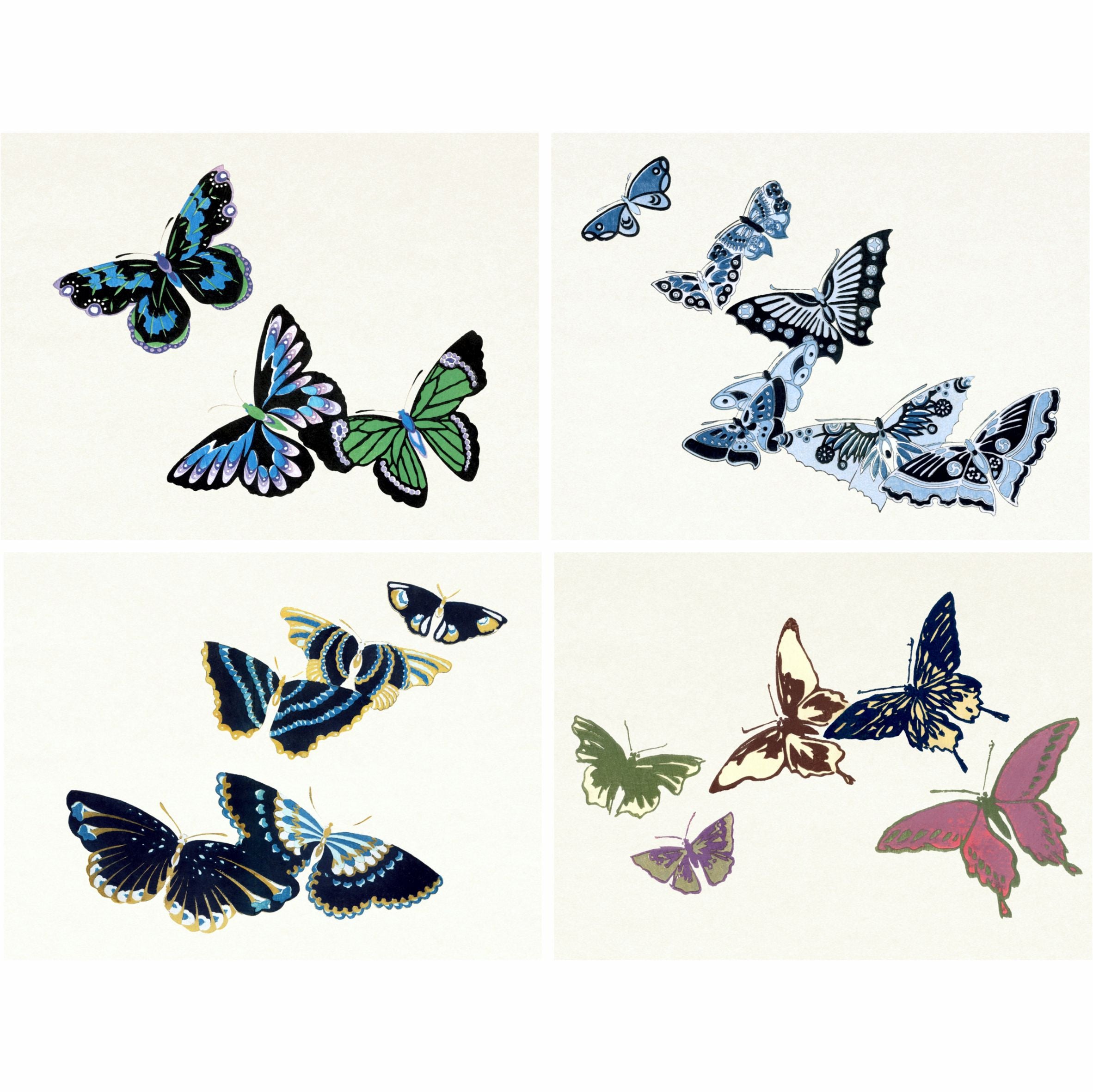 Vintage Butterflies Rice Paper, 8 x 10.5 inch - for Decoupage Furniture Crafts