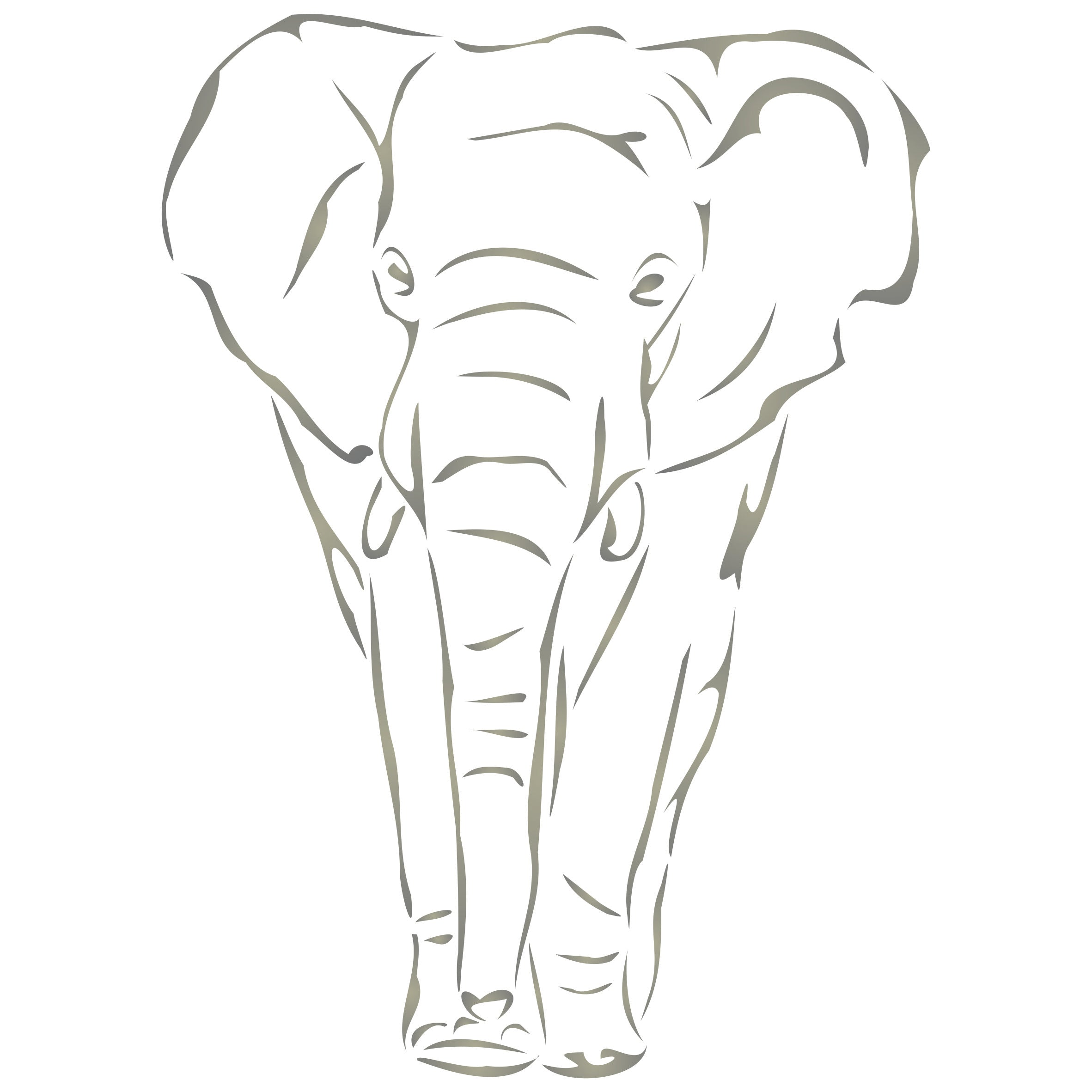 African Elephant Stencil - African Animal Wildlife