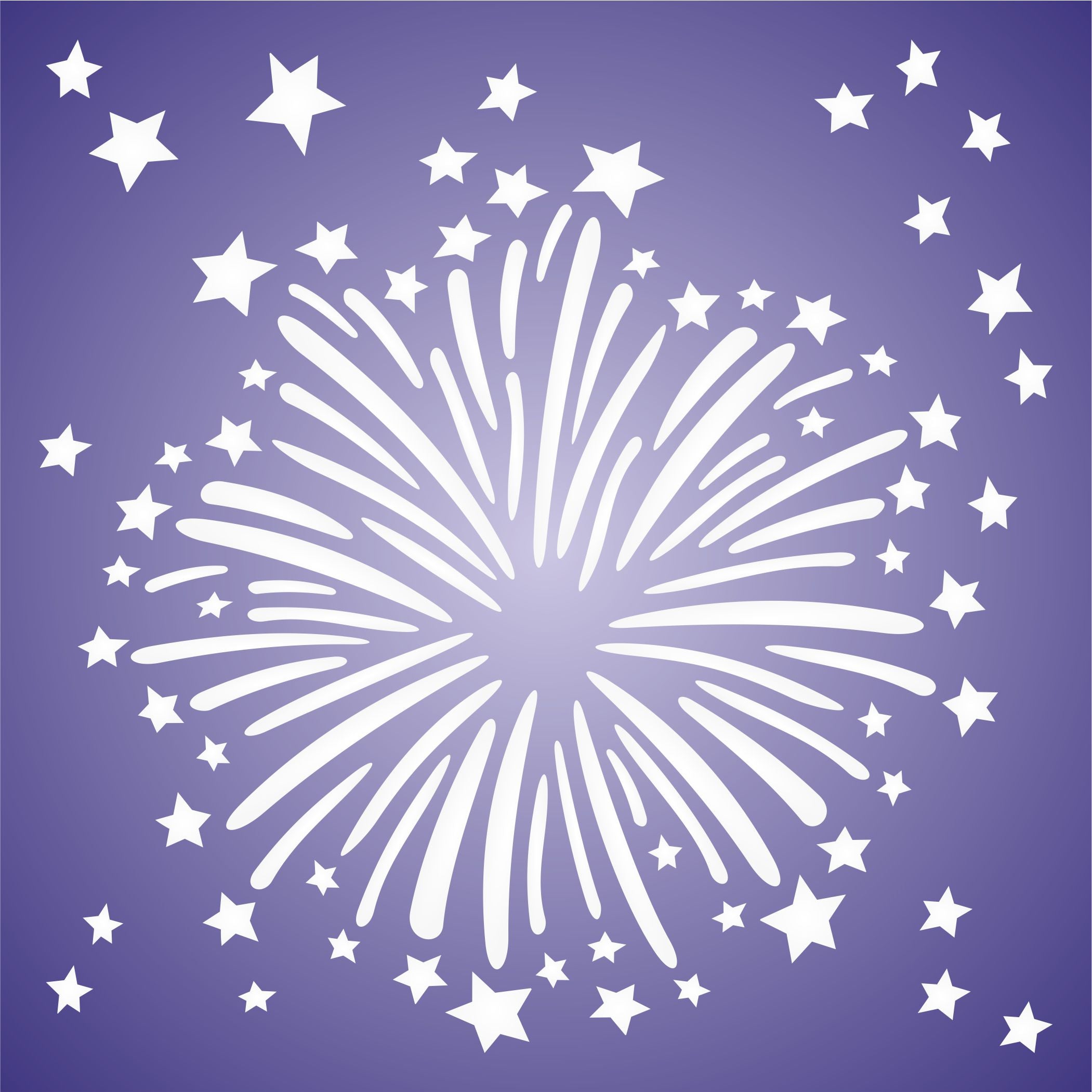 Firework Stencil - Mix Media Layering Fireworks