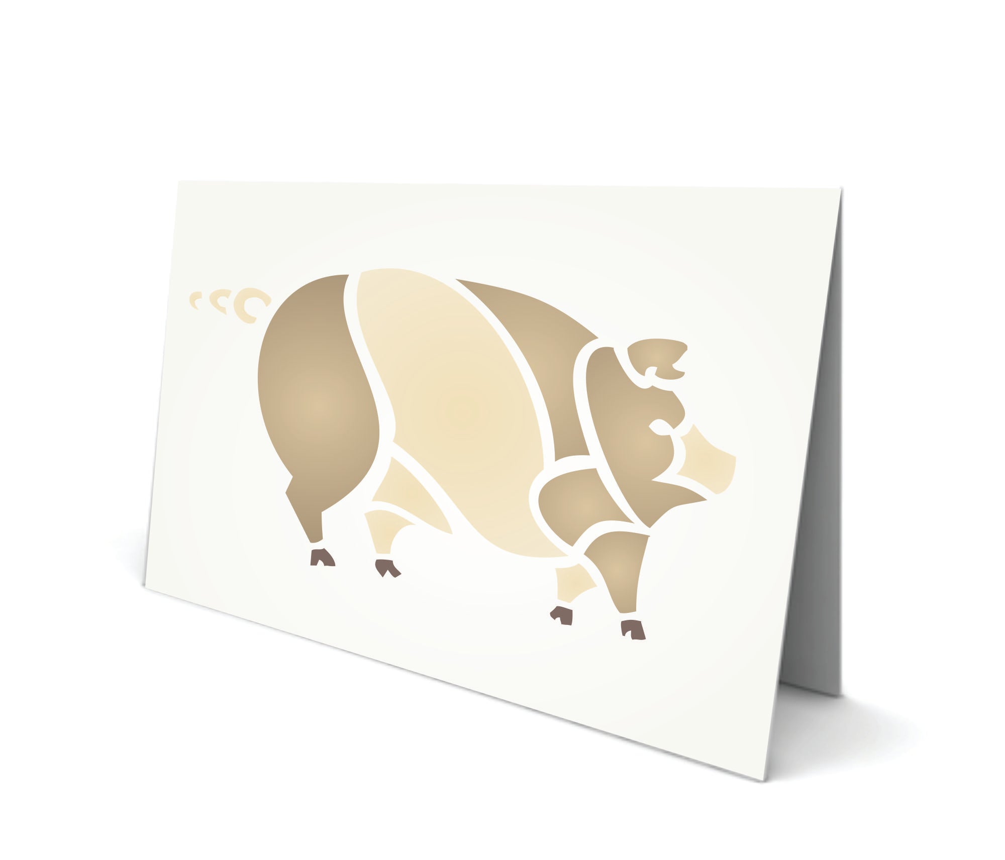 Pig Stencil, 7.5 x 4.5 inch - Decorative Farm Animals