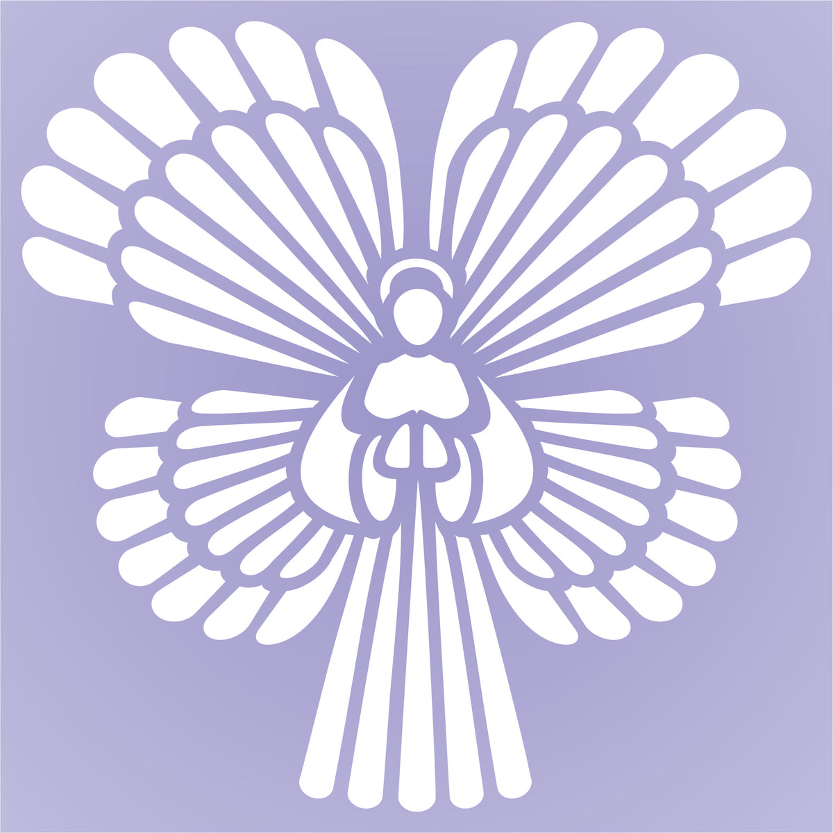 Angel Stencil - Christmas Nativity Card Decor Poster