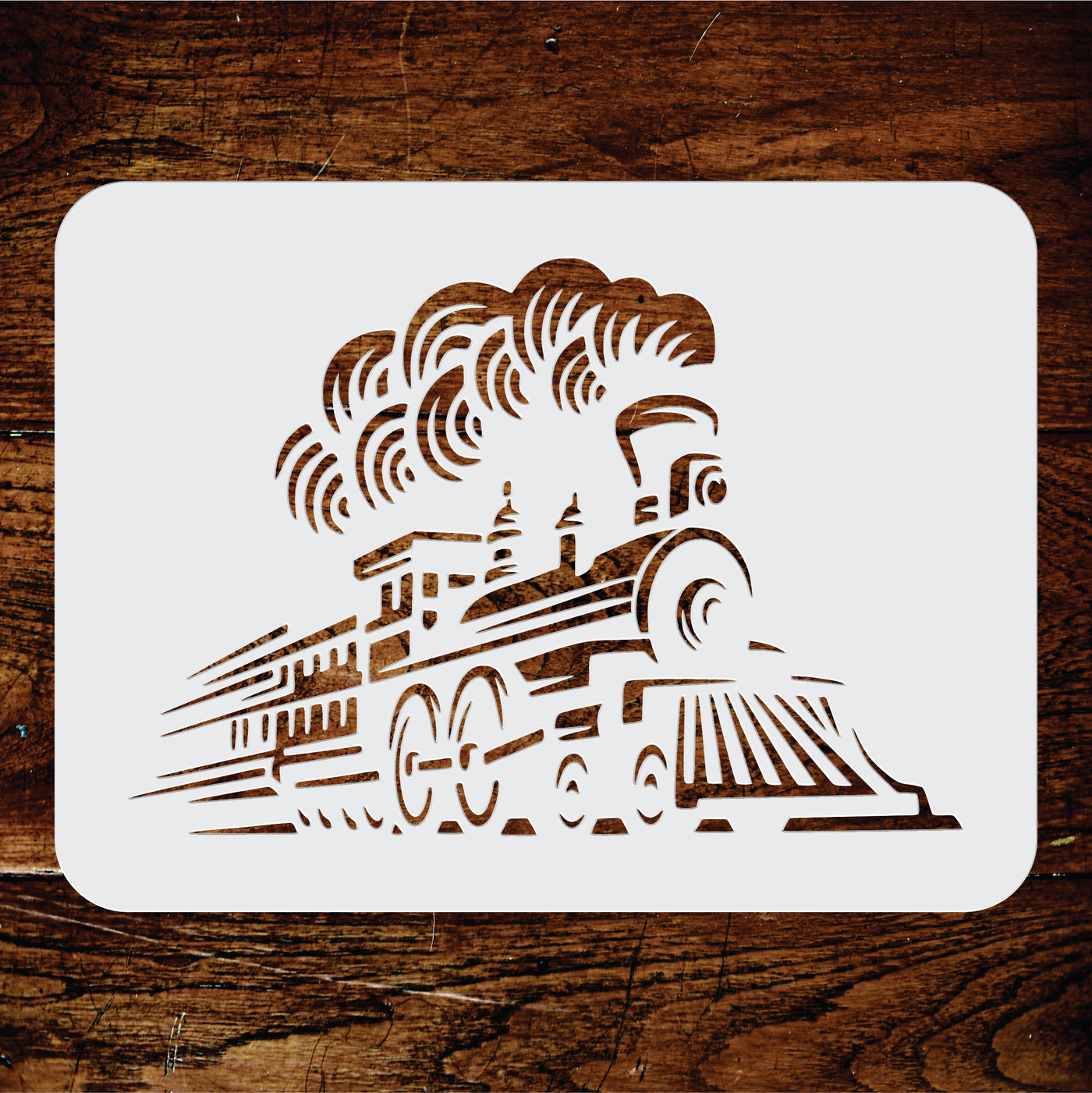 Steam Train Stencil - Railway Train Steam Engine