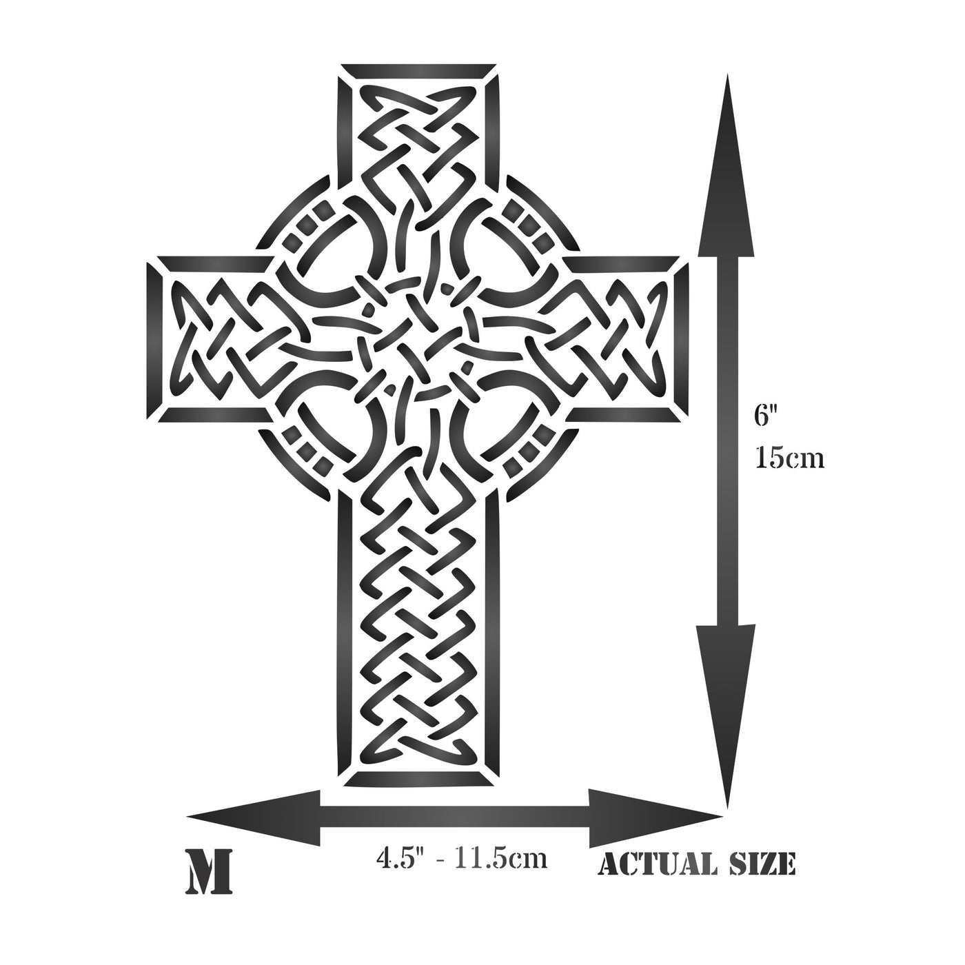 Celtic Cross Stencil - Celtic Druid Religious Ethnic Tribal Knotwork