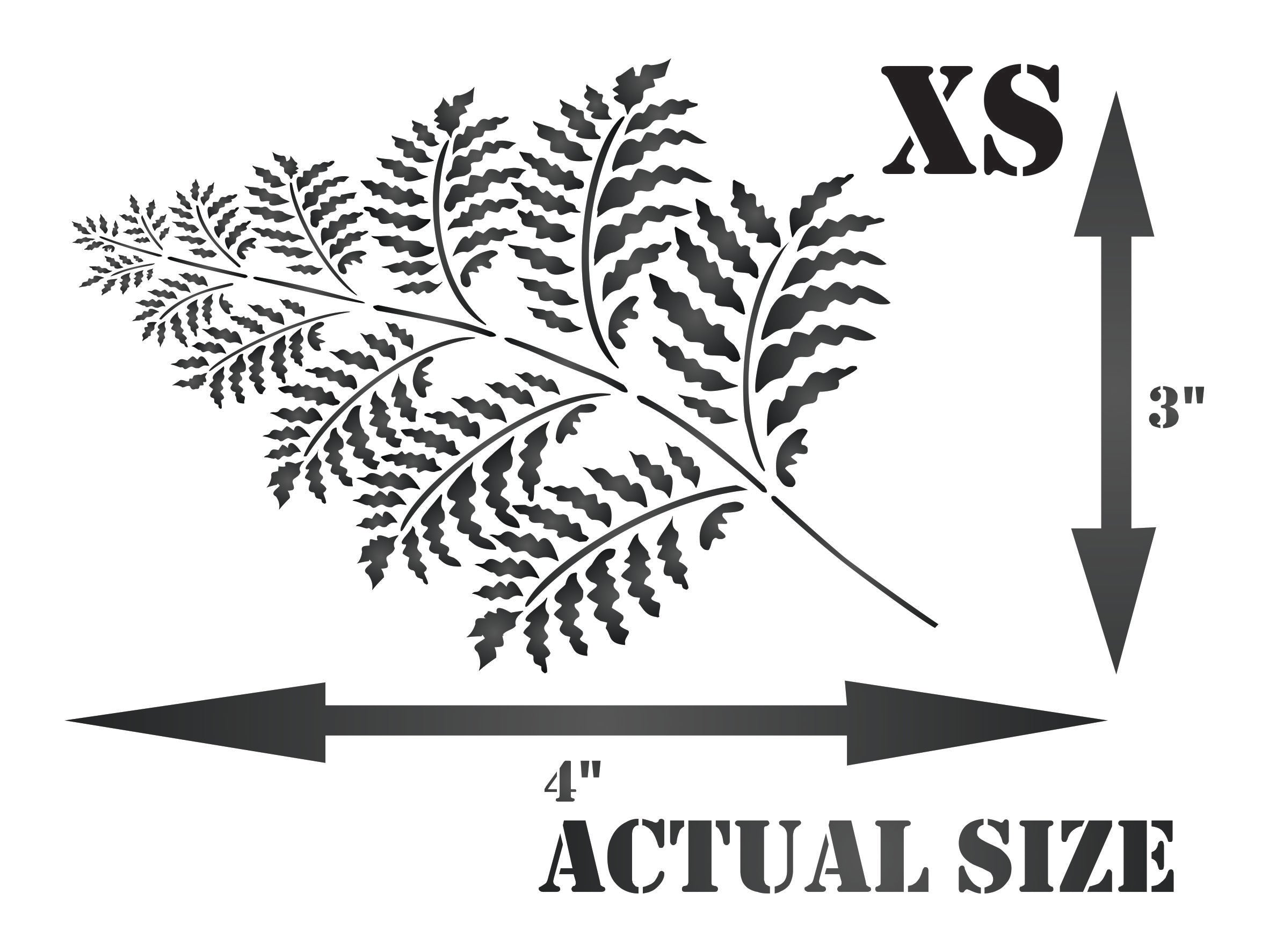 Fern Stencil - Classic Large Leaves Lady Ferns