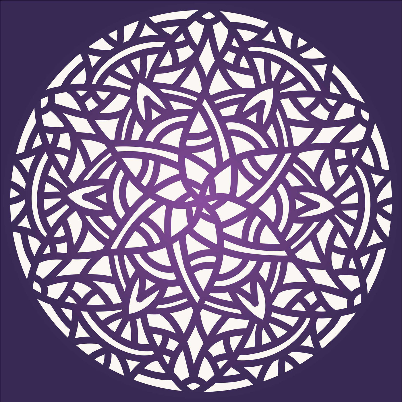 Arabic Mandala Stencil, 6.5 x 6.5 inch - Islamic Mosaic Arabic Geometric Design