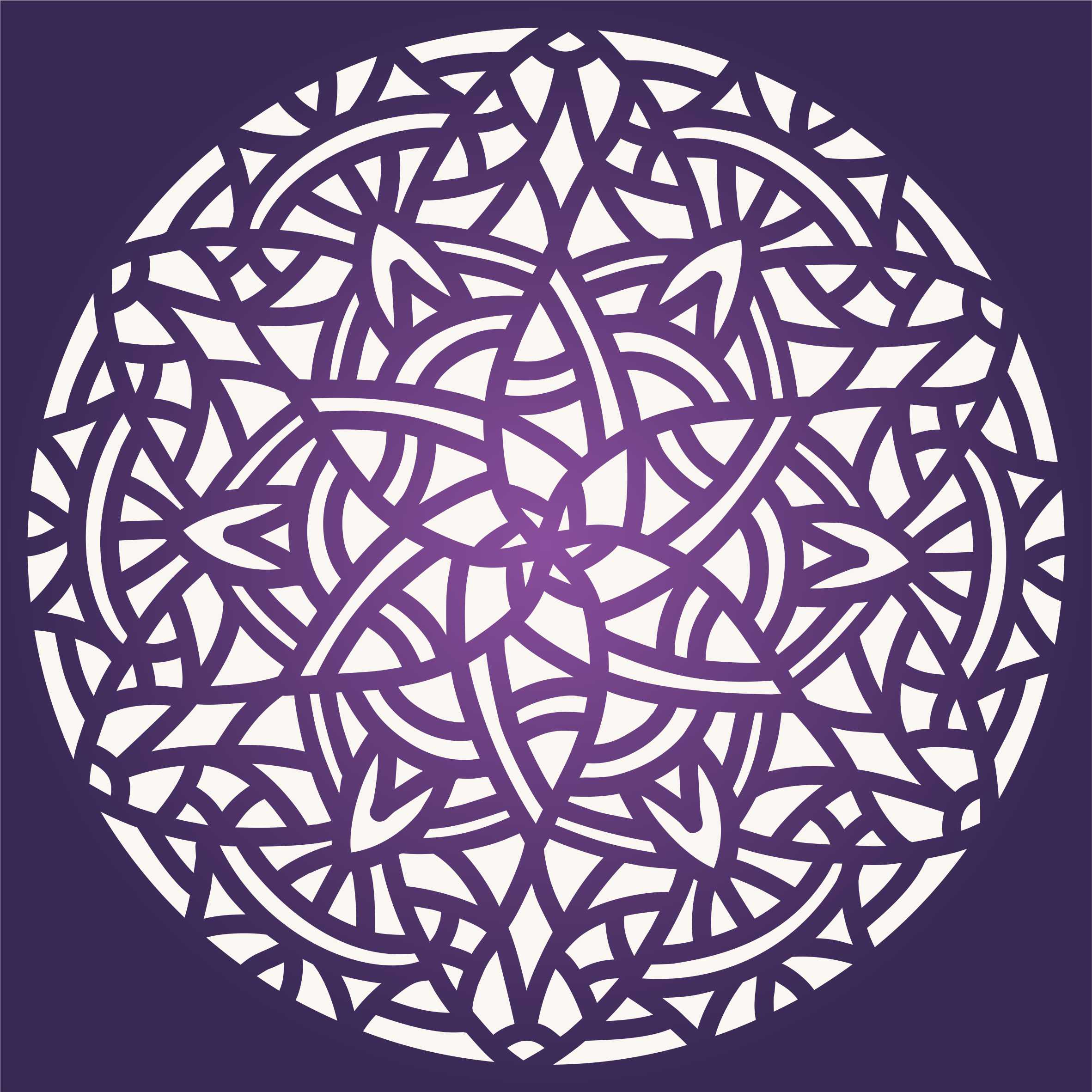 Arabic Mandala Stencil, 6.5 x 6.5 inch - Islamic Mosaic Arabic Geometric Design