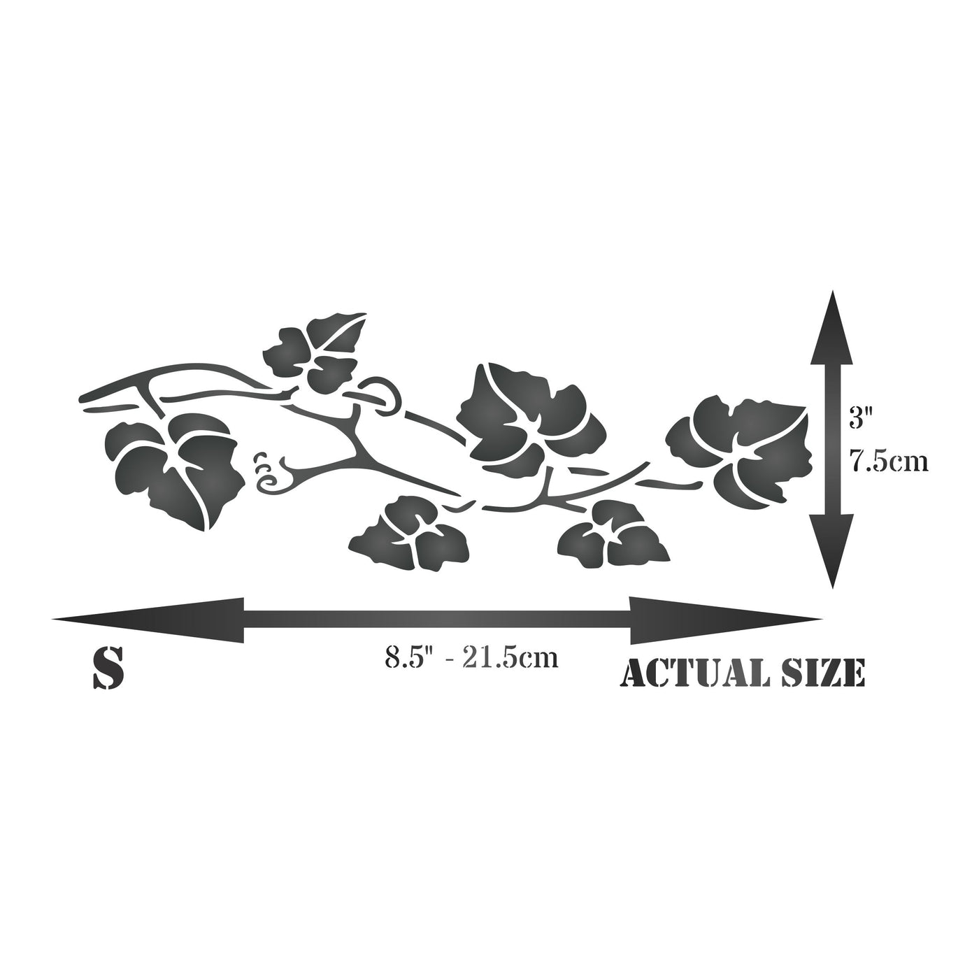 Vine Stencil - Classic Flower Border