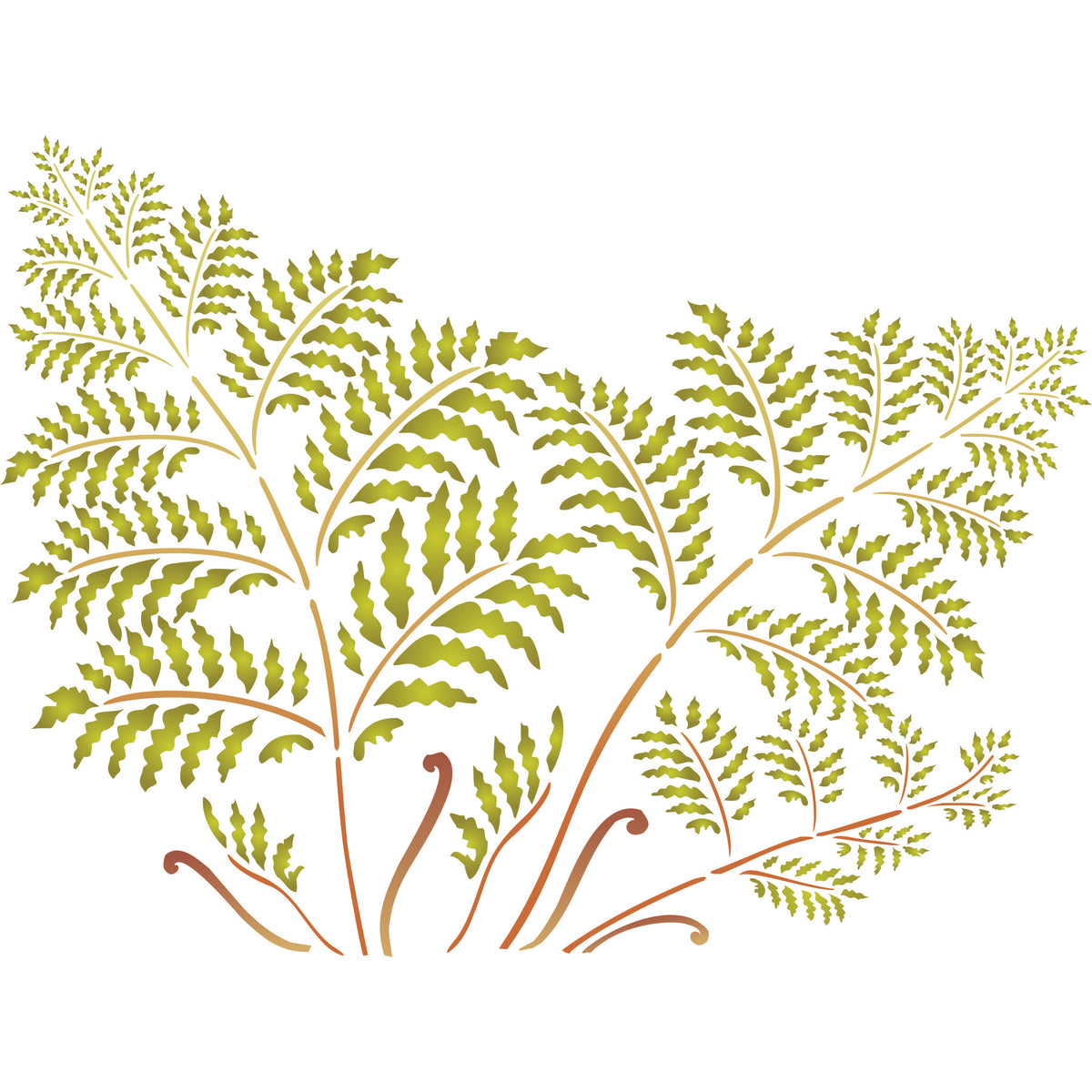 Tree Fern Stencil , 52.07 x 38.1 cm- Large Tropical Ferns