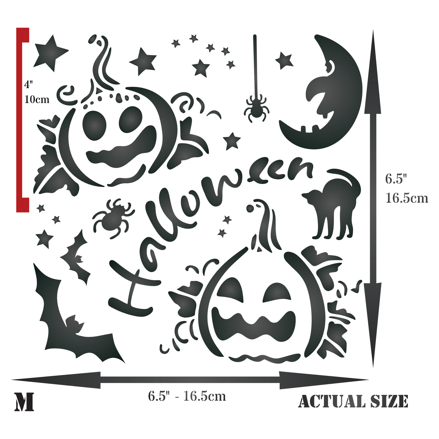 Halloween Pumpkins Stencil - Thanksgiving Decoration Cards Posters