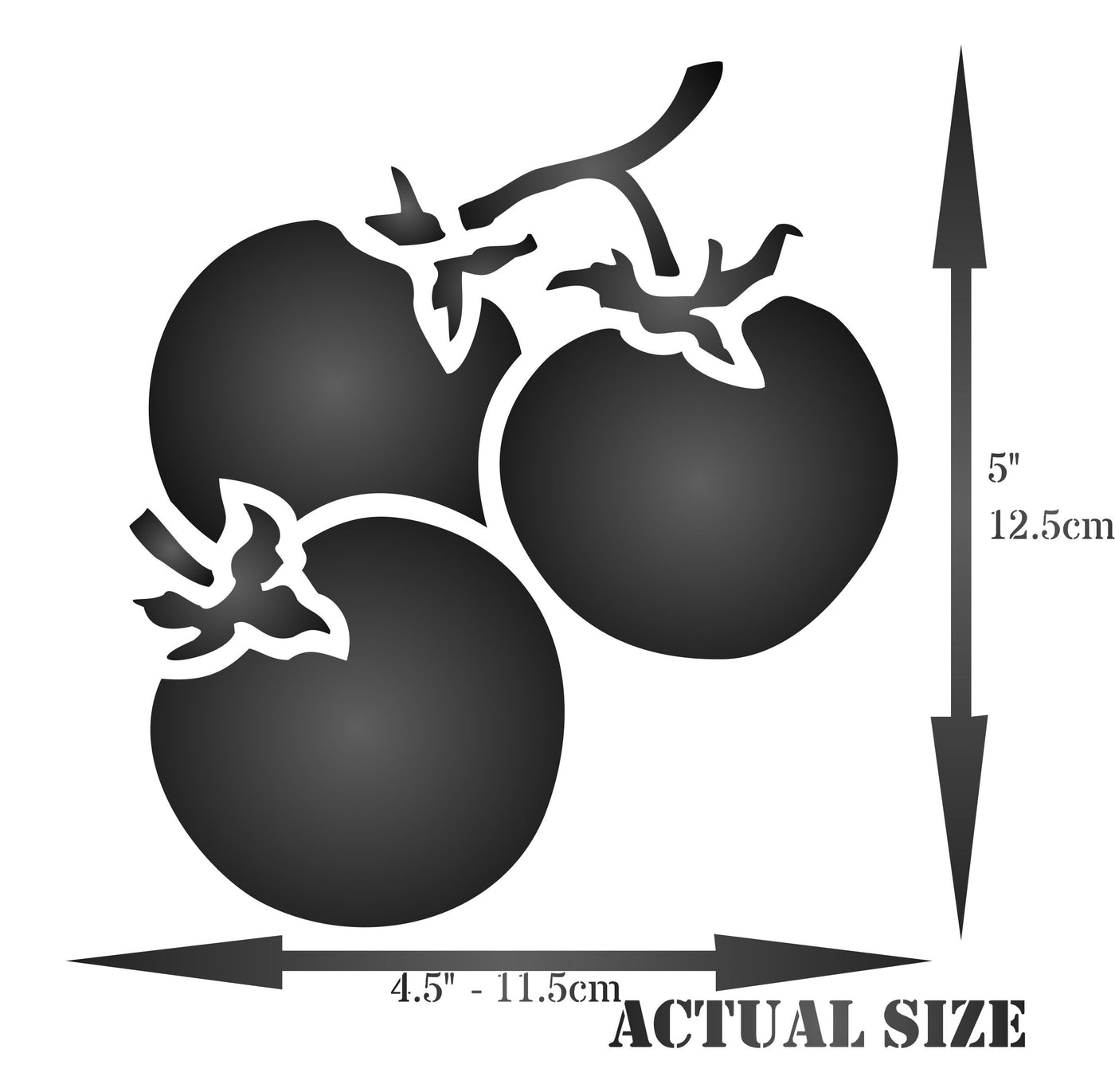 Tomato Stencil, 4.5 x 4.5 inch - Vegetable Kitchen