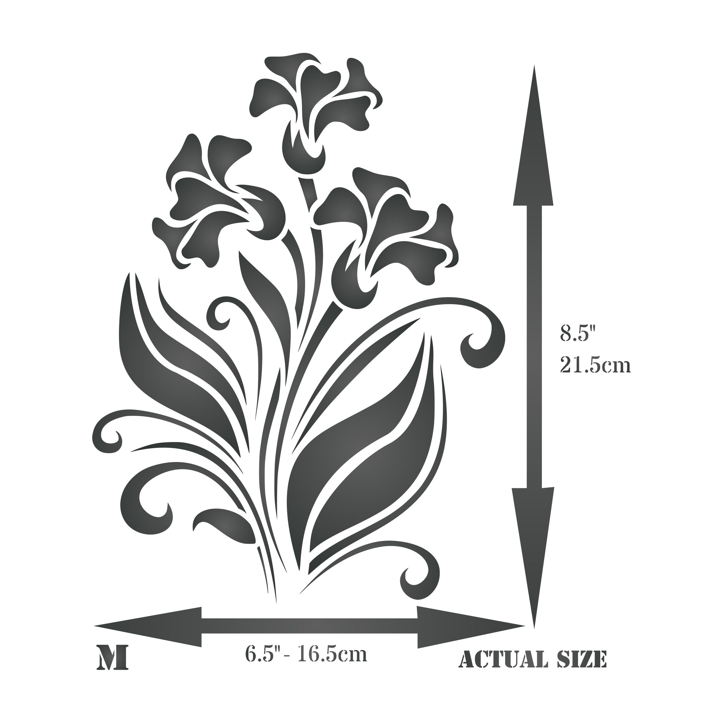 Petunia Stencil - Spring Flower Floral Perennial