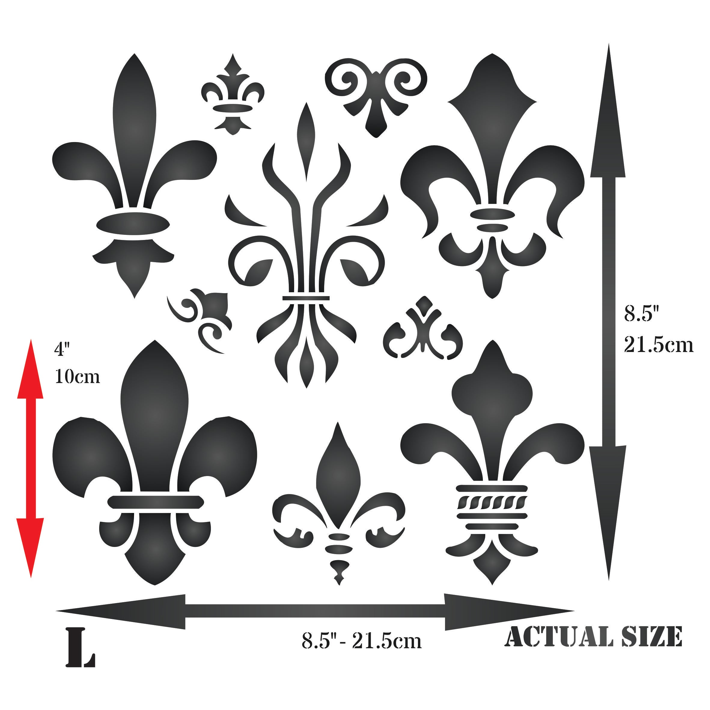 Fleur de Lis Stencil - Classic French Decor