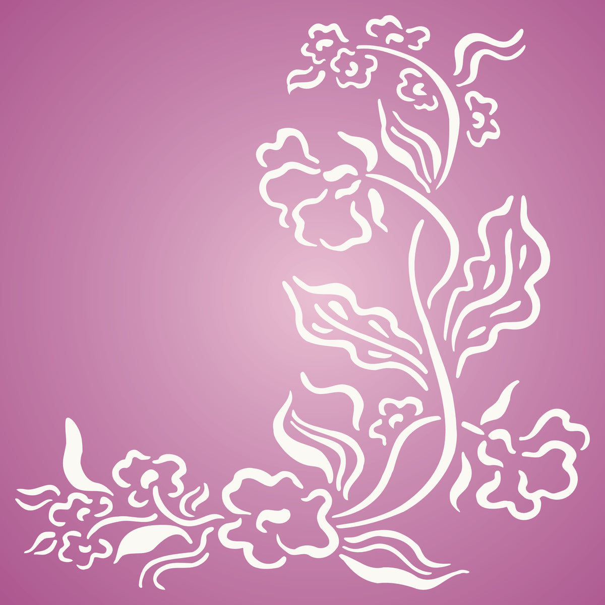 Victorian Embroidery Stencil - Vintage Floral Embroidery Tile Pattern
