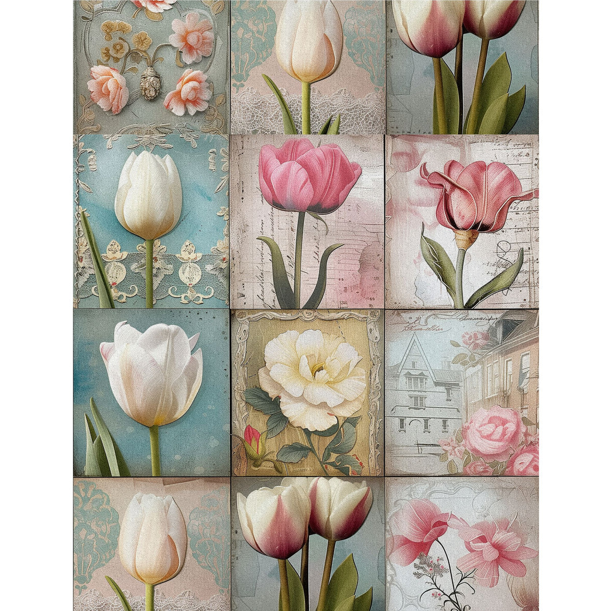Tulips Decoupage Rice Paper, 20.32 x 26.67 cm - for Scrapbooking Cards Crafts