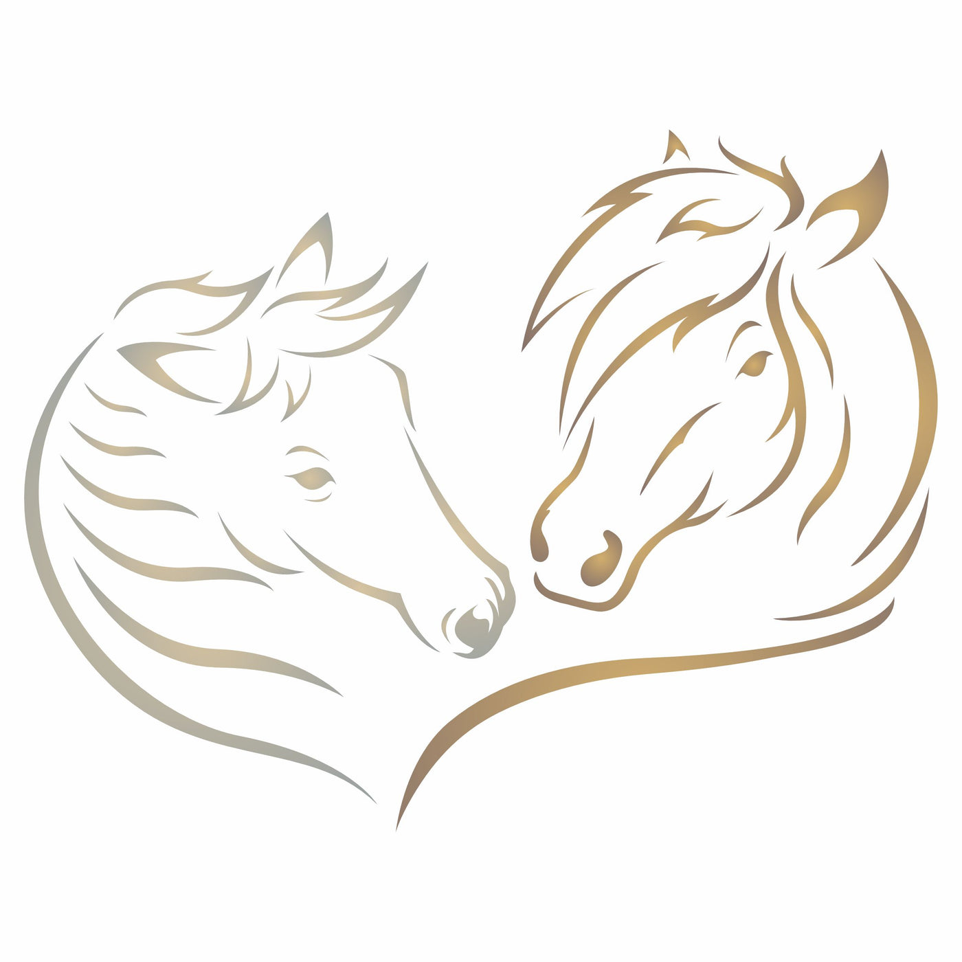 Love Horses Stencil - Decorative Farm Animal Equine Pony Horse Head