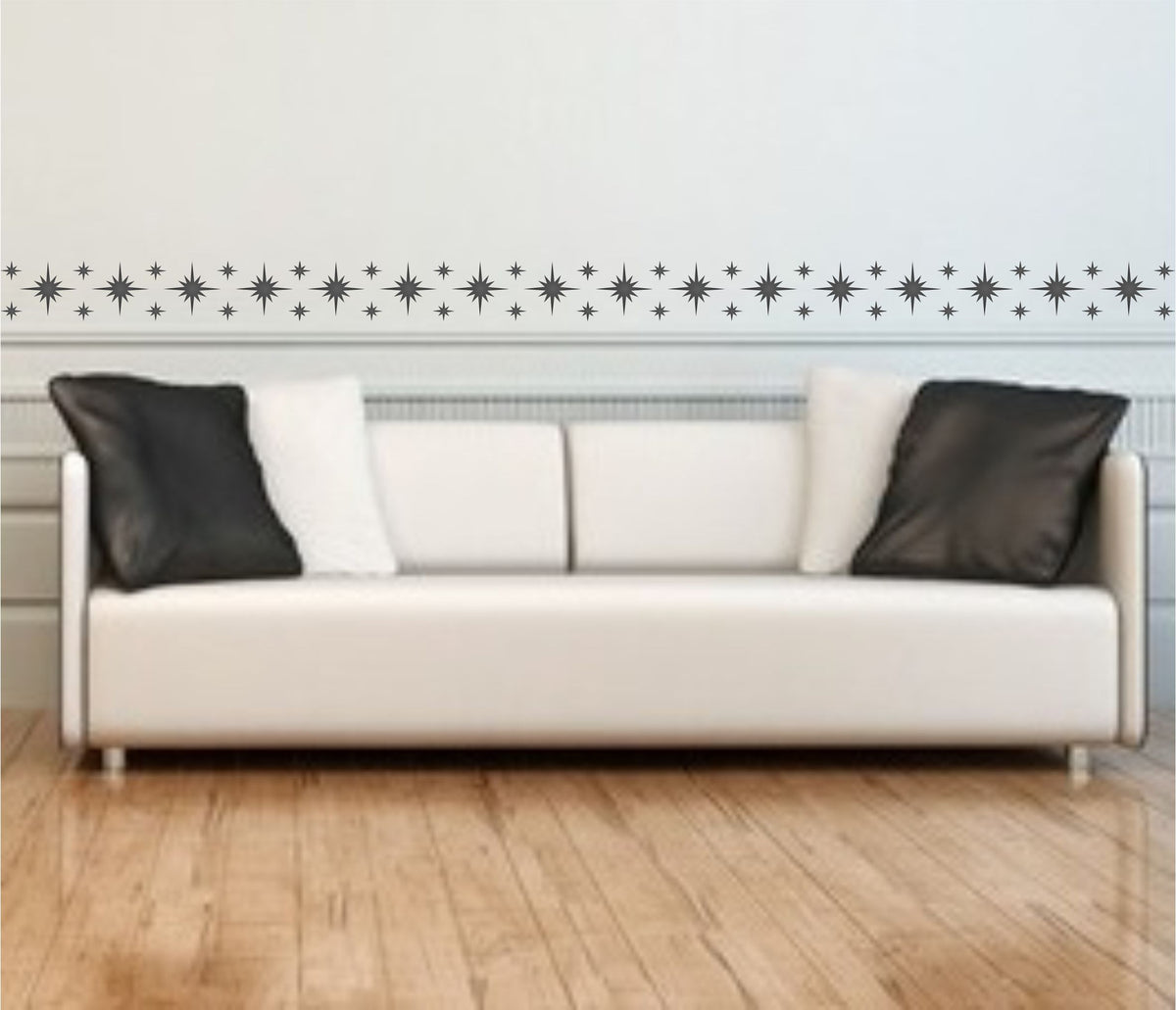 Star Celestial Border Stencil, 30.48 x 11.43 cm - Celestial Large Stars Design