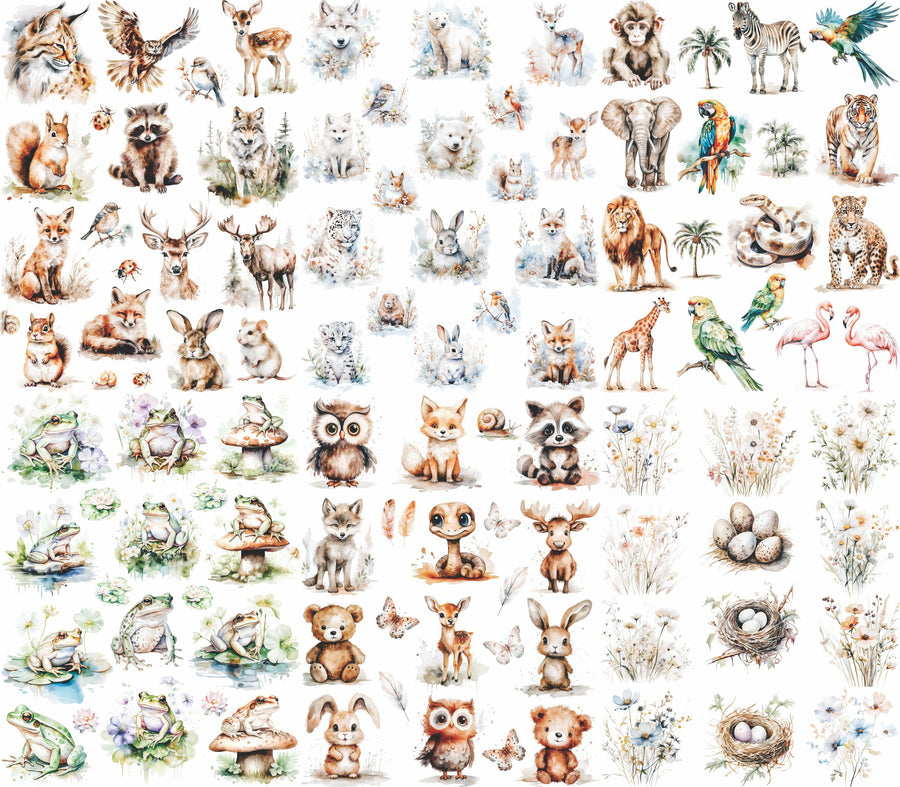 Animals Decoupage Rice Paper, 8 x 10.5 inch â€“ for Scrapbooking Cards Craft