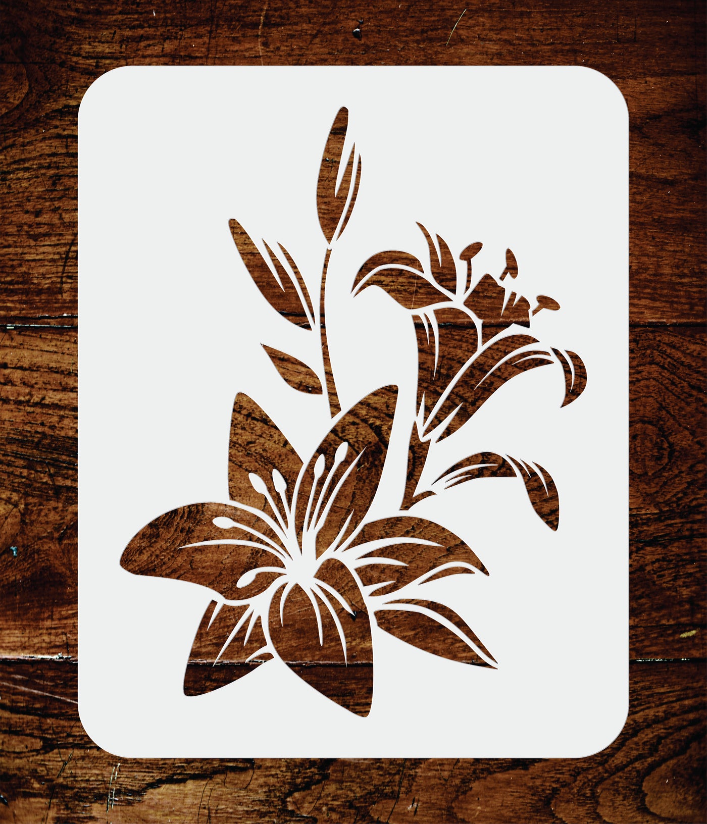 Easter Lily Stencil - Perennial Flower Floral Arum Calla Lilies