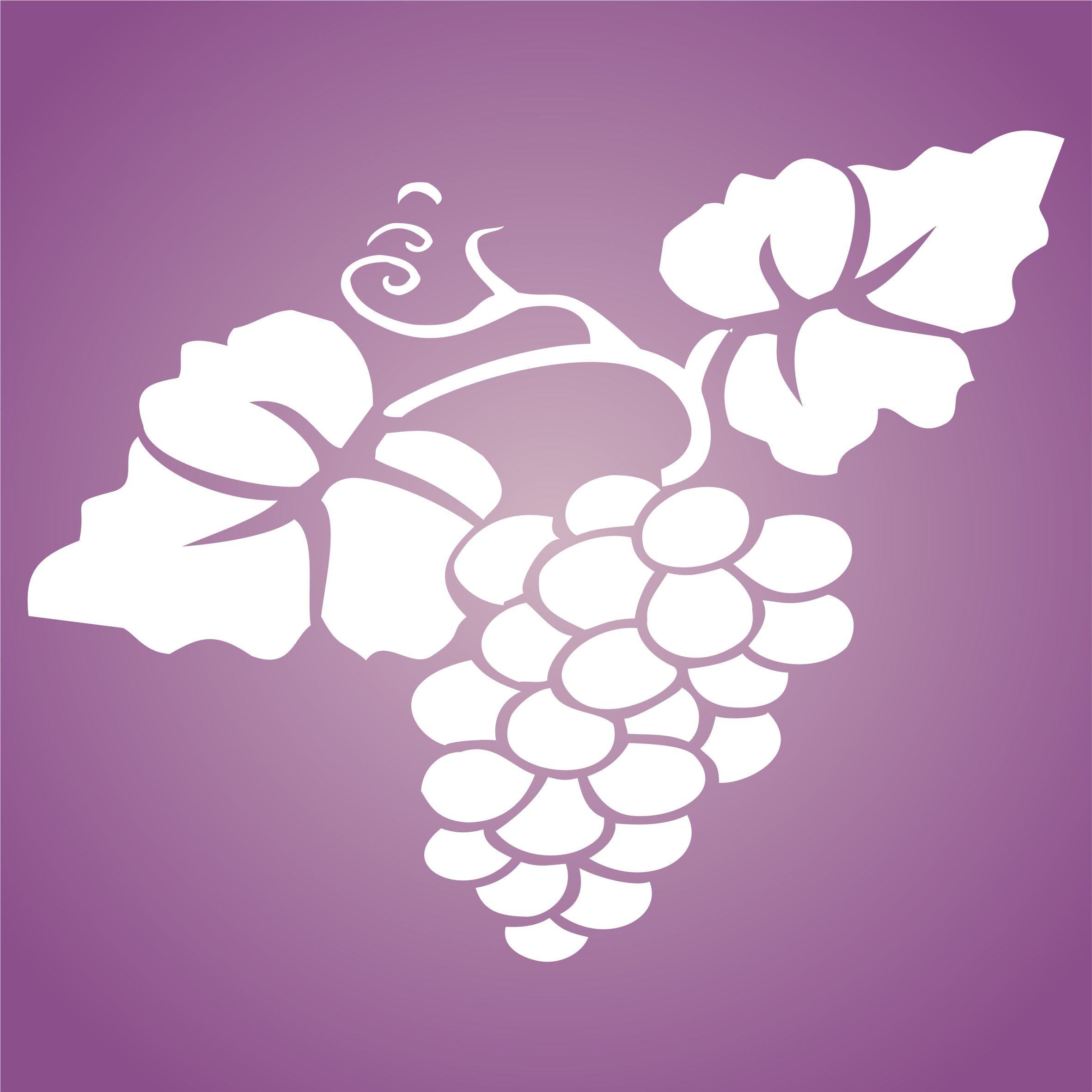 Grape Stencil, 8 x 6.5 inch - Classic Fruit Kitchen