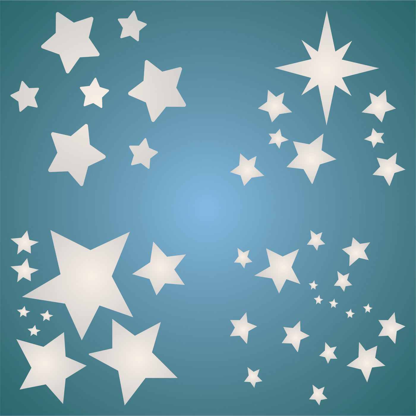 Stars Stencil - Stars Sky Cluster