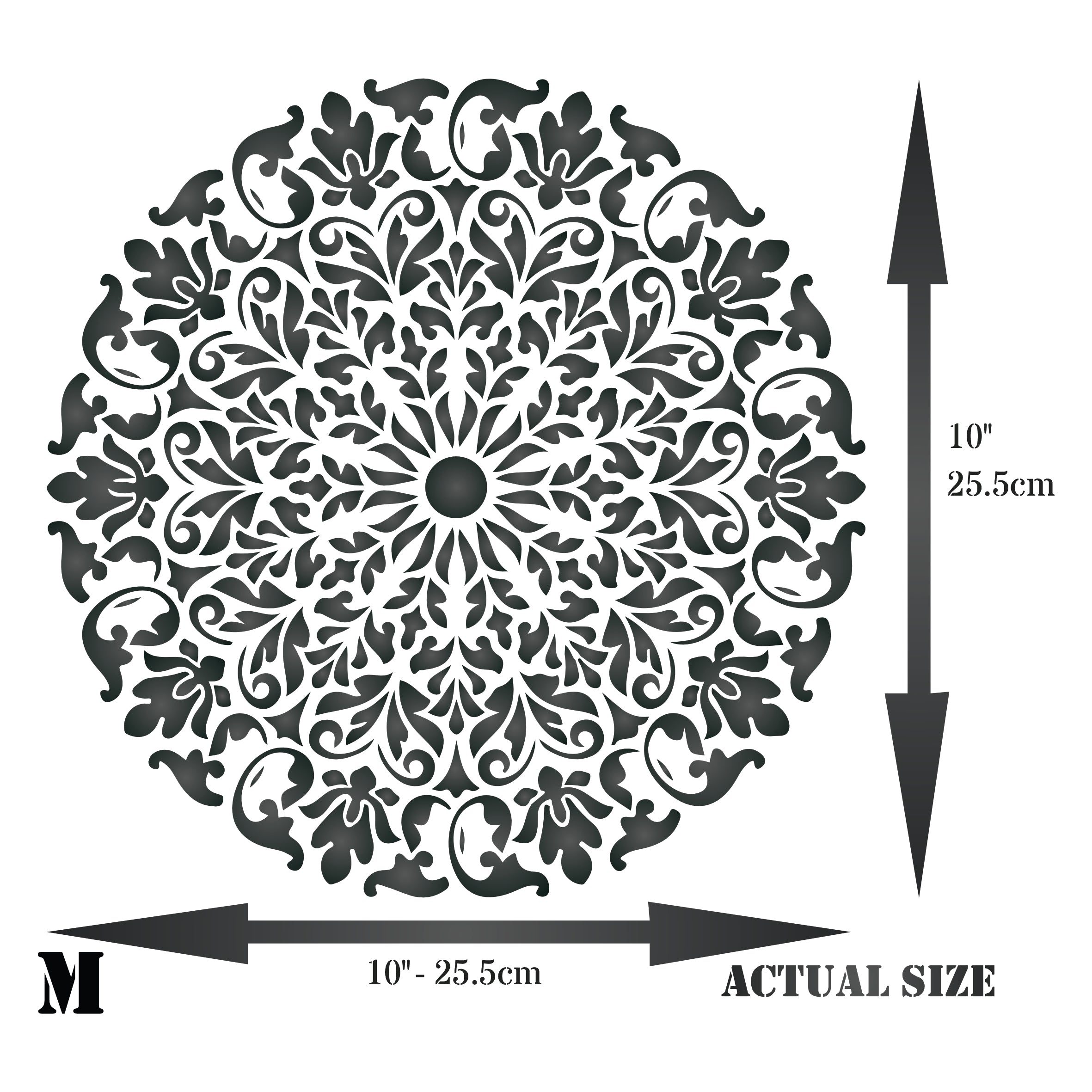 Ceiling Rose Stencil - Mandala Architectural Decorative Element