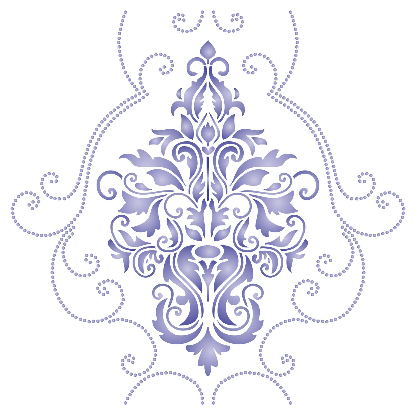 Damask Stencil - Classic Vintage Large Floral Allover Pattern