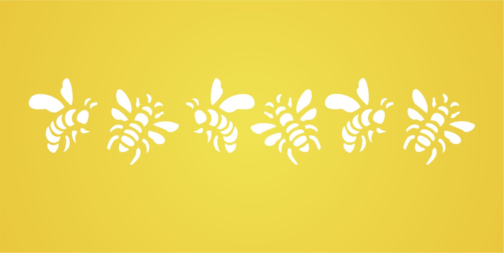 Bee Stencil, 6.5 x 1.25 inch - Insect Bug Bees Border