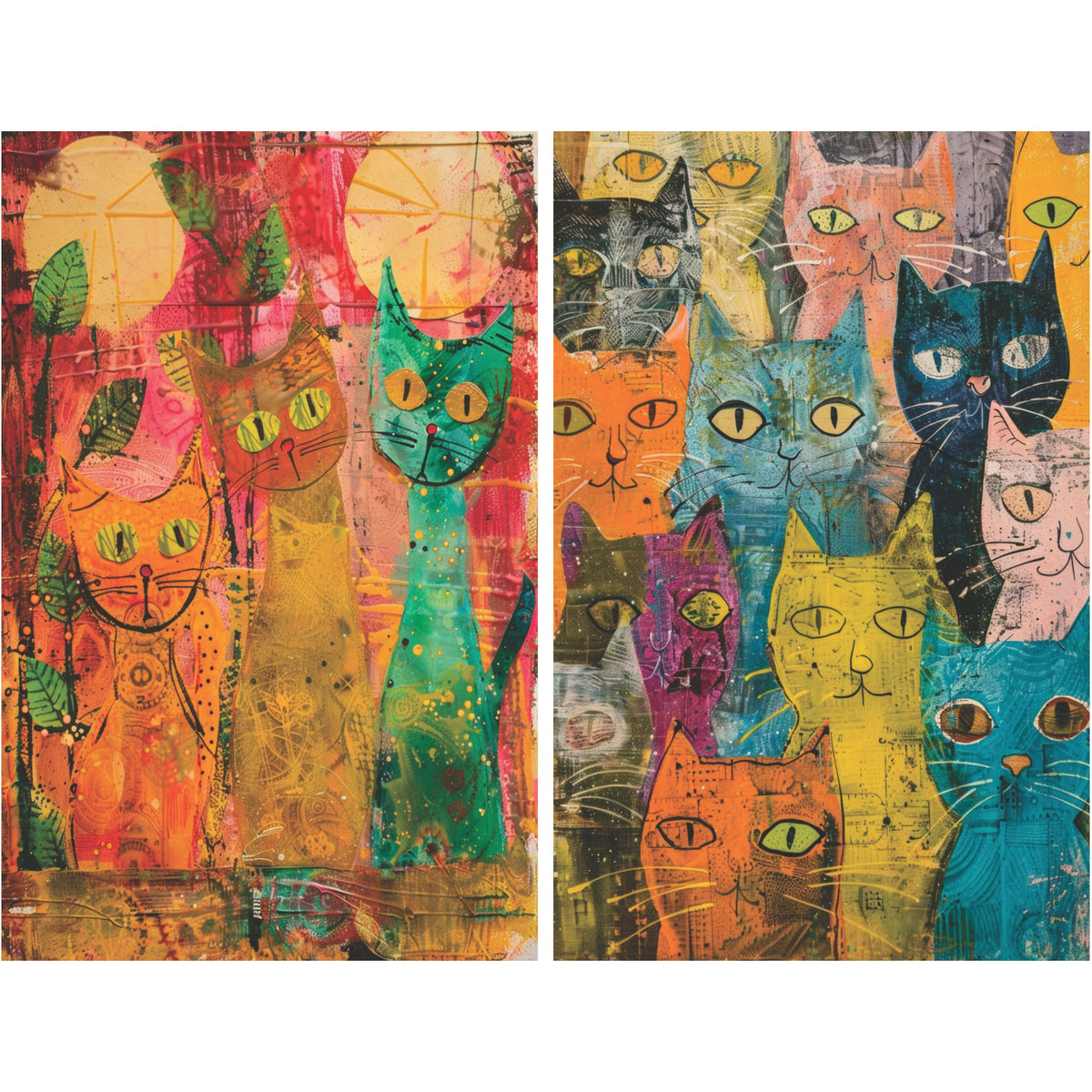 Cats Decoupage Rice Paper, 20.32 x 26.67 cm - for Decoupage Scrapbooking Crafts