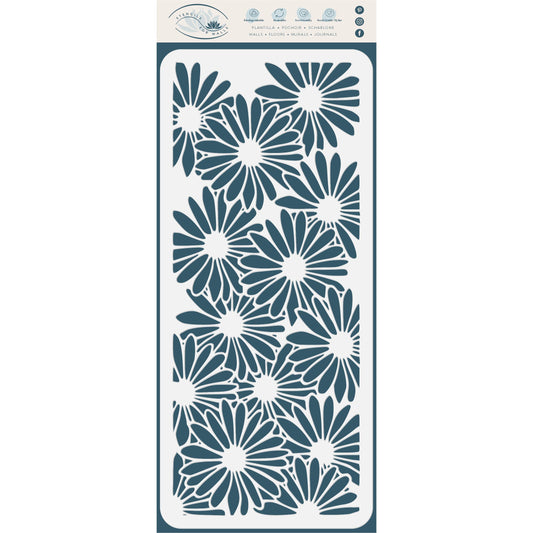 Slimline Daisy Stencil, 10.16 x 22.86 cm - Flower Daisies Card Making Slimline DiesCards Template