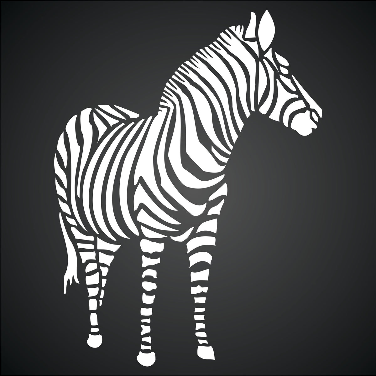 Zebra Stencil, 11.43 x 15.24 cm - African Wild Animal