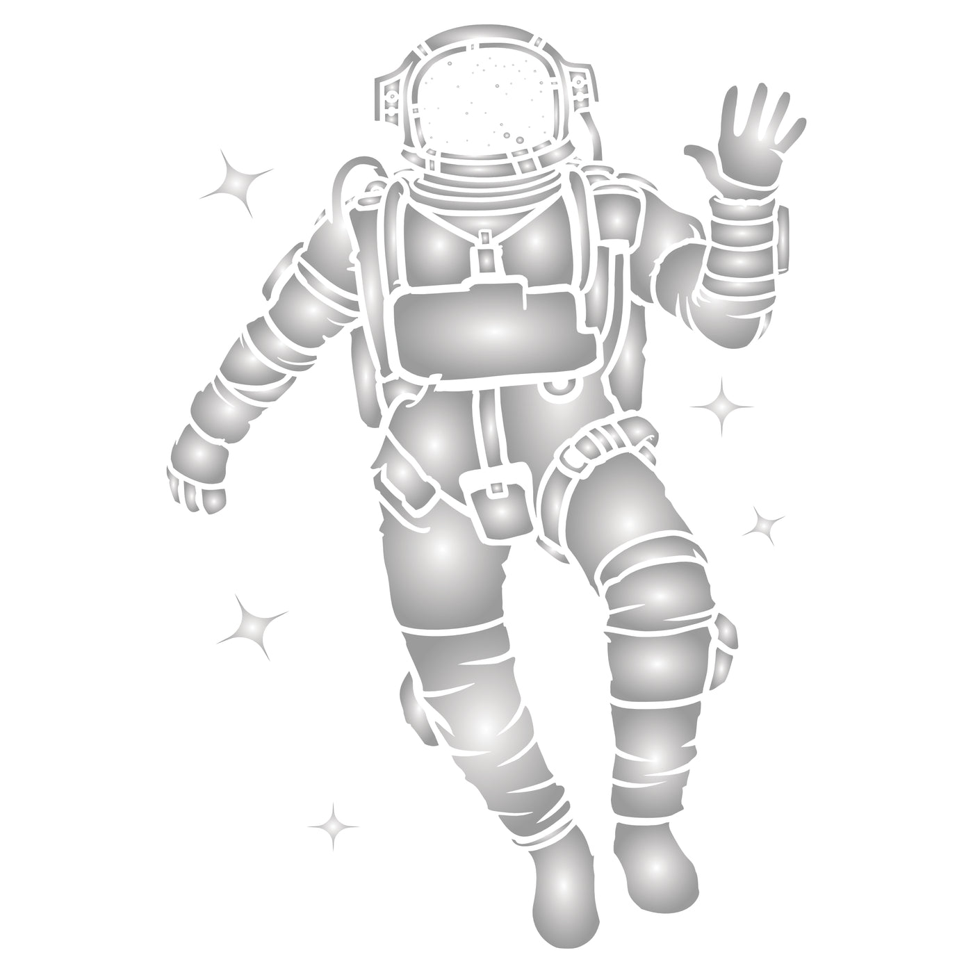 Astronaut Stencil - Spaceman Spacewoman Rocketeer