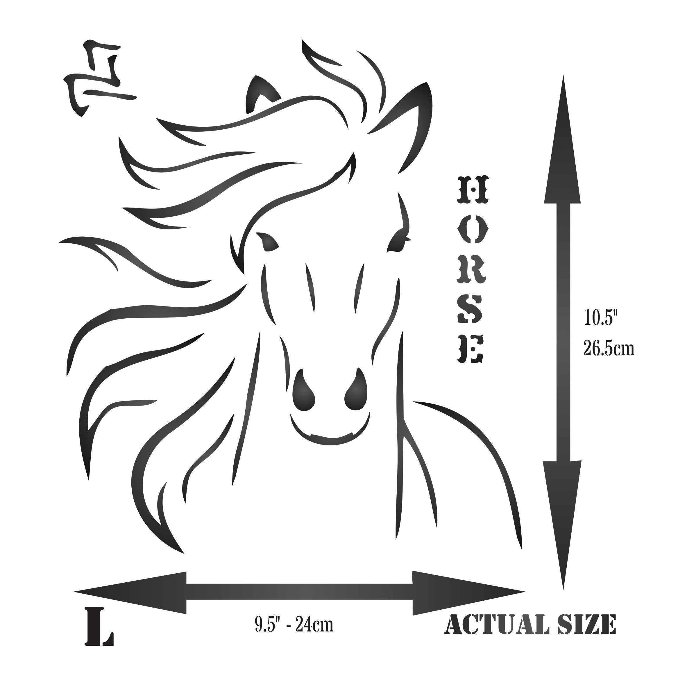 Horse Head Stencil - Animal Farm Chinese Year of The Horse