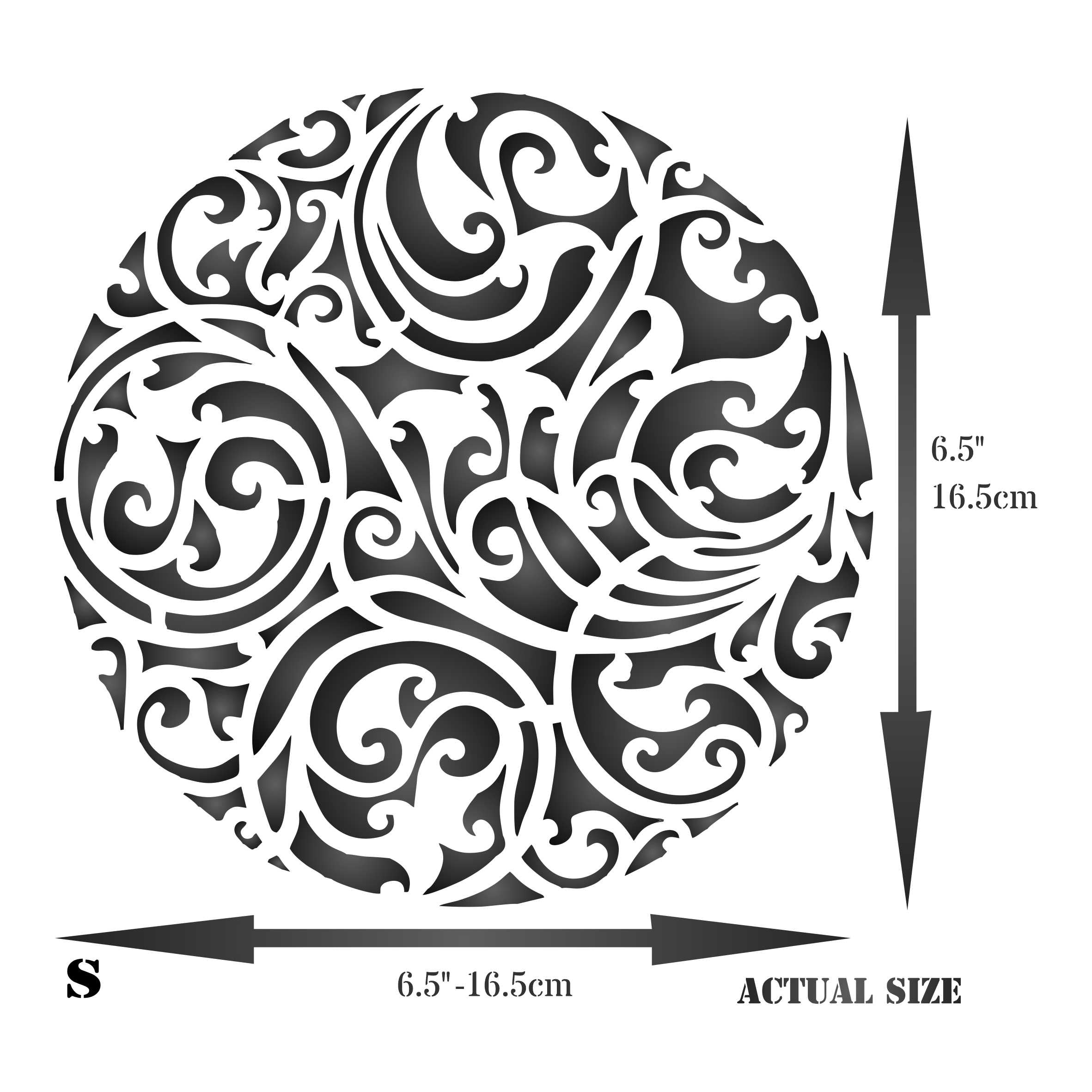 Nouveau Mandala Stencil - Art Nouveau Deco Jugenstil Accent