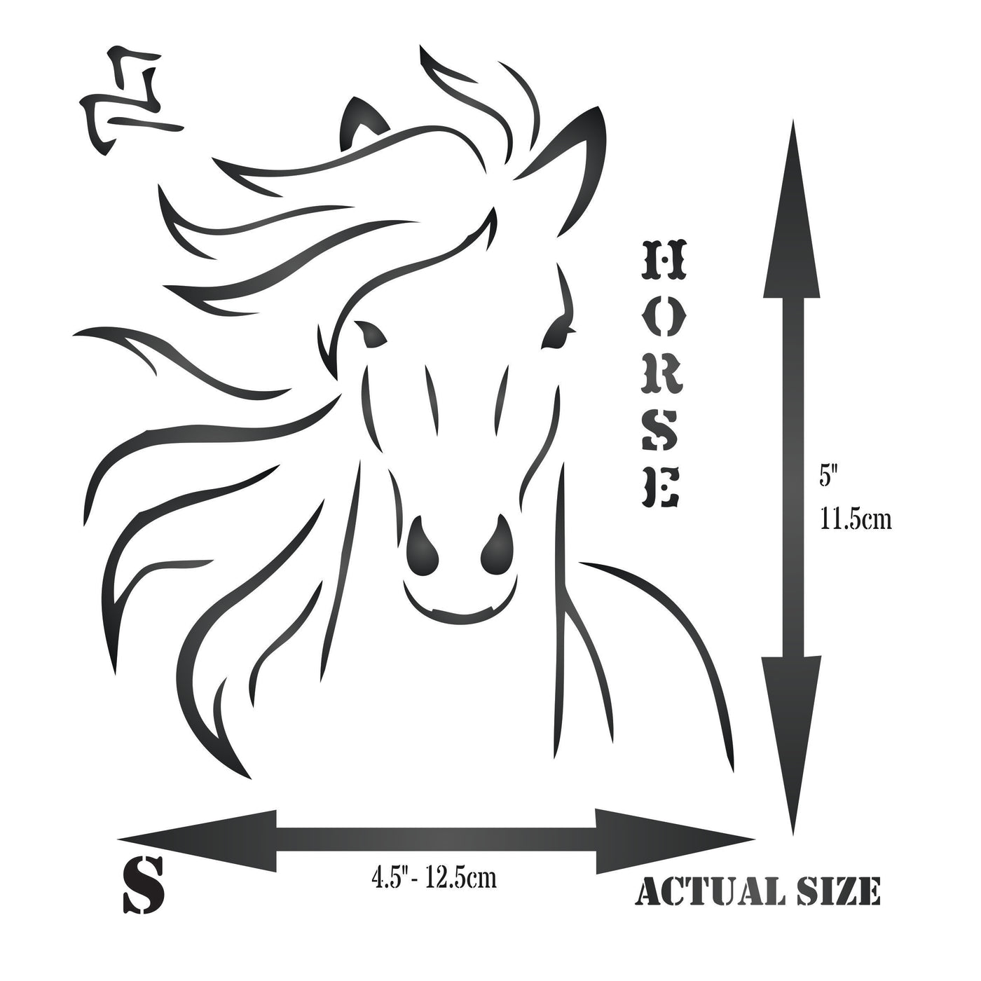 Horse Head Stencil - Animal Farm Chinese Year of The Horse