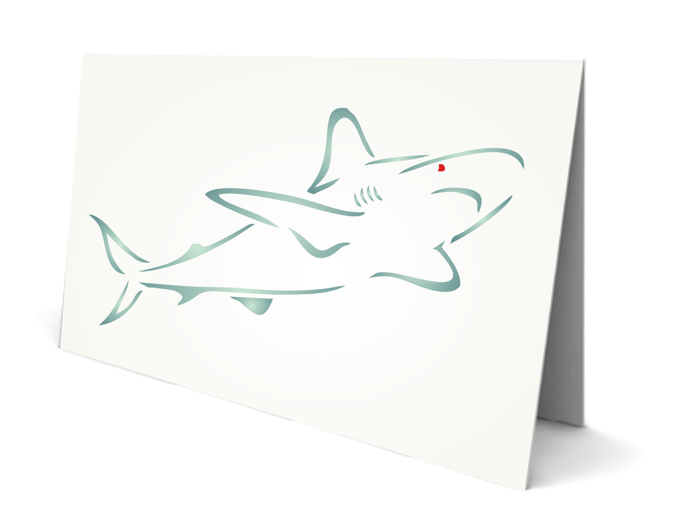 Shark Stencil - Sea Ocean Nautical Seashore Reef Fish