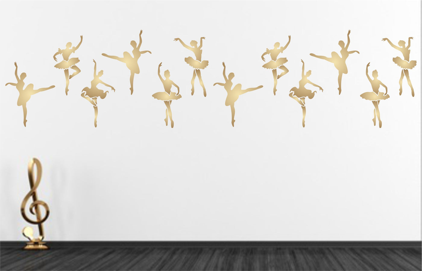 Ballerinas Stencil, 13.5 x 6.5 inch - Border Ballet Dancers Ballerina