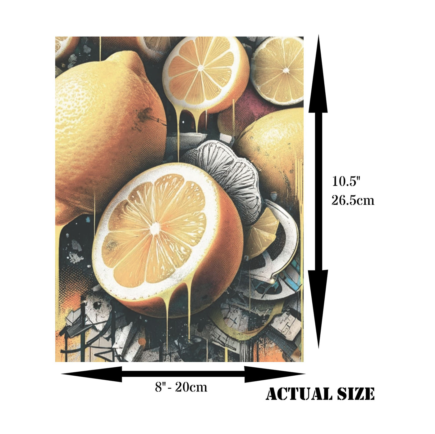 Lemons Rice Paper, 8 x 10.5 inch - for Decoupage Scrapbooking Cards Crafts