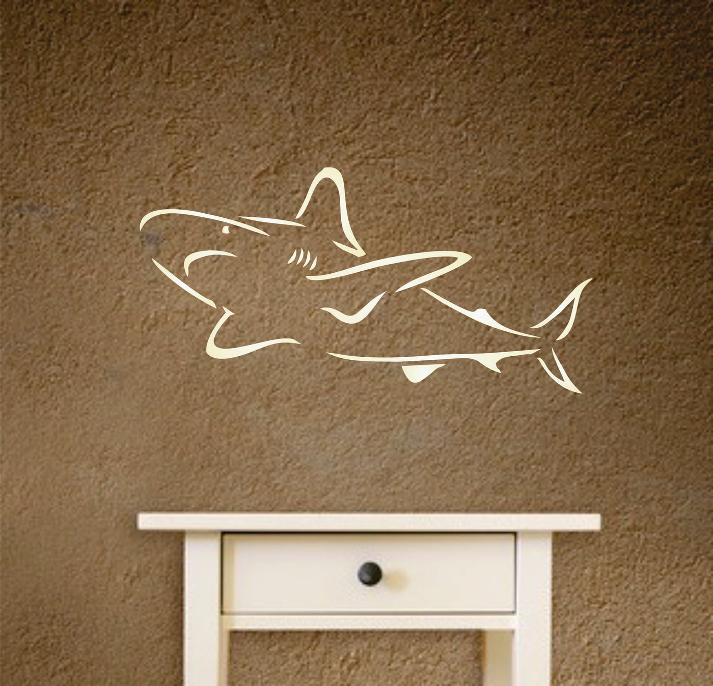 Shark Stencil - Sea Ocean Nautical Seashore Reef Fish