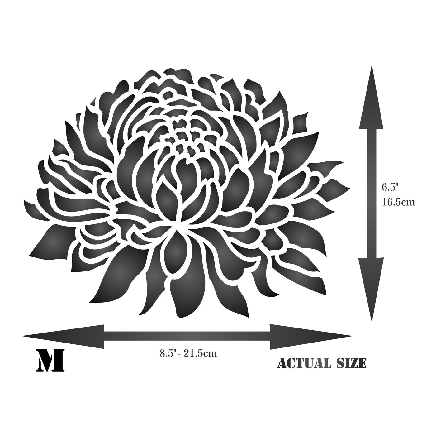 Chrysanthemum Stencil - Large Flower Flora Mums