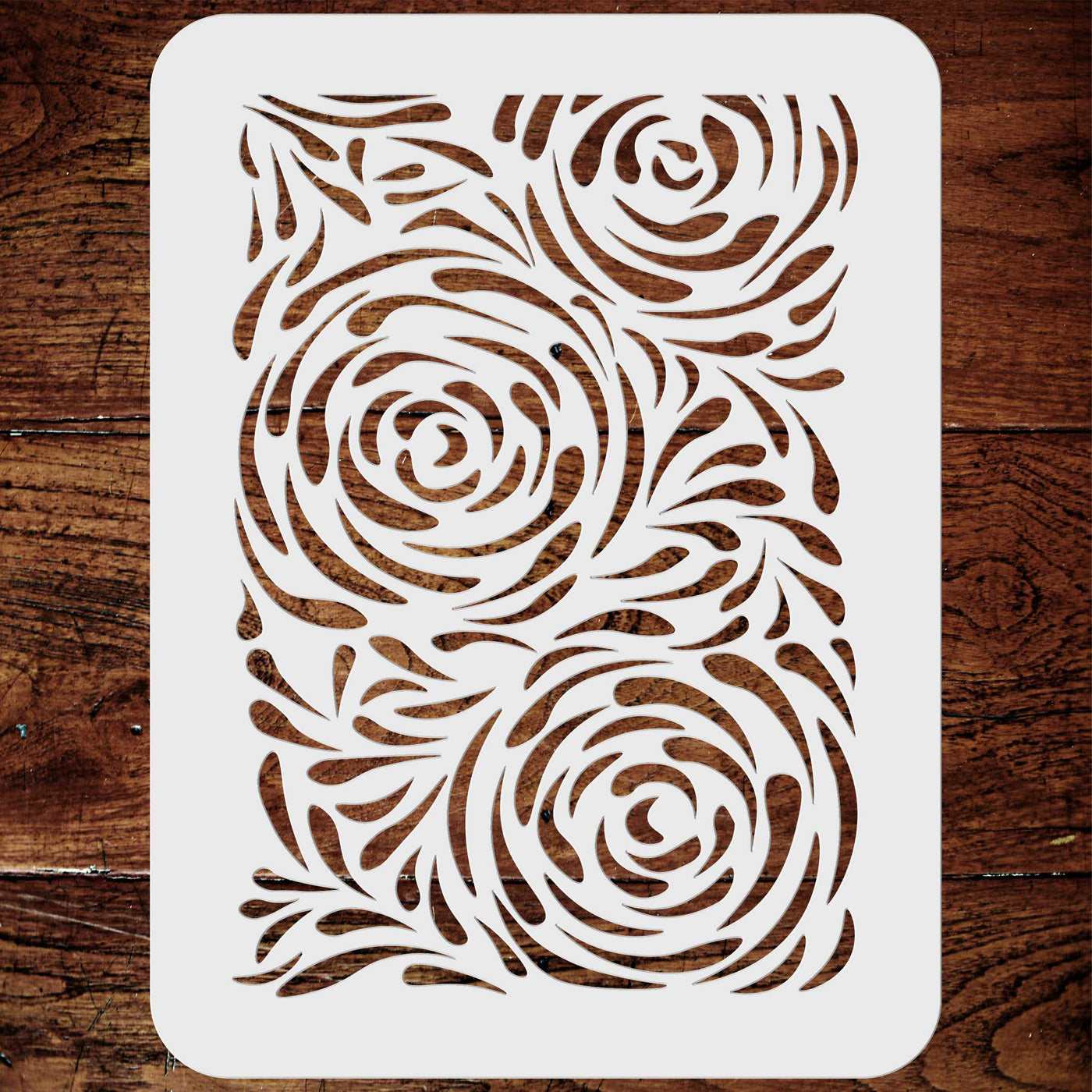 Whirlpool Layering Stencil, 4.5 x 6.5 inch - Swirling Vortex Spiral Mask use to Add Texture