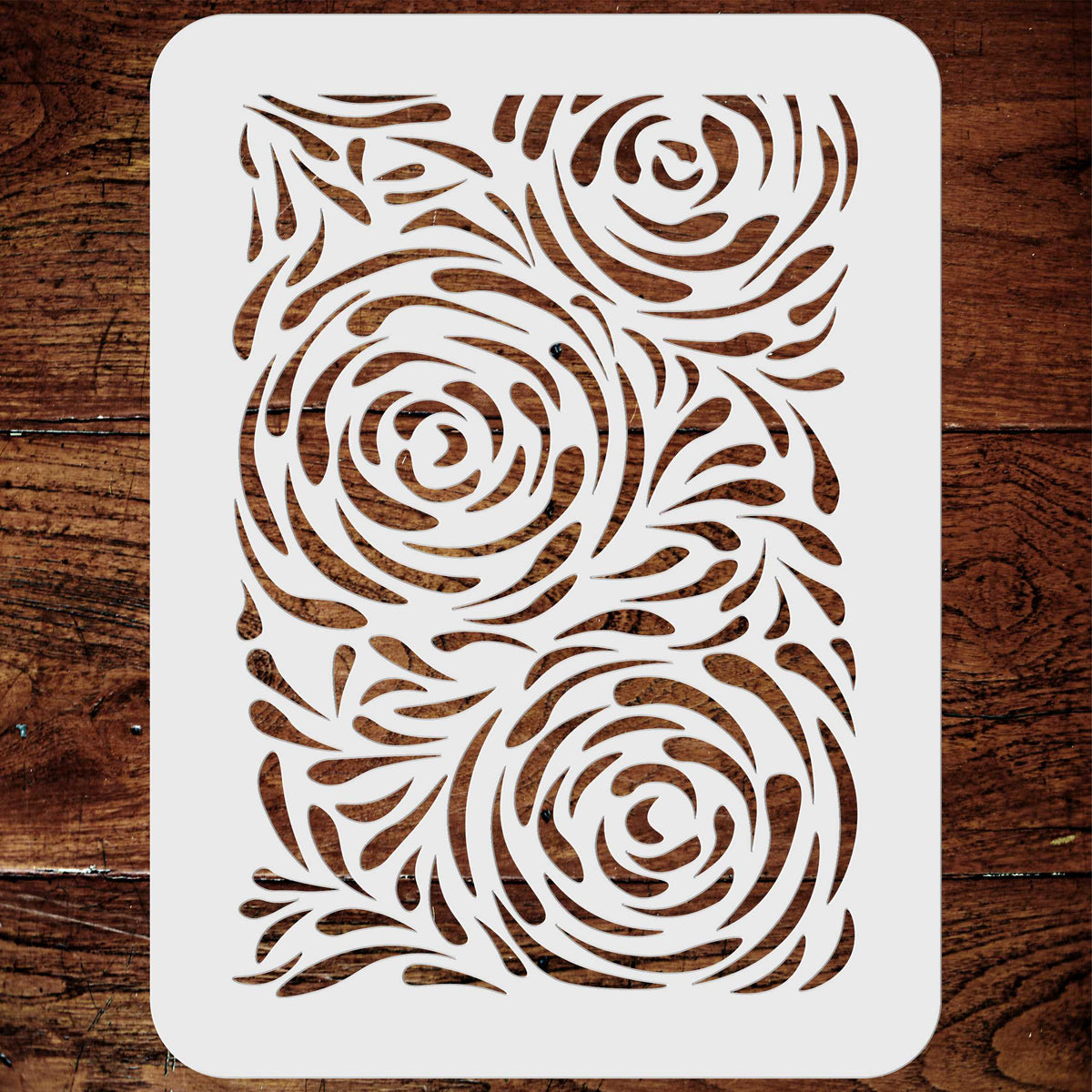 Whirlpool Layering Stencil, 11.43 x 16.51 cm - Swirling Vortex Spiral Mask use to Add Texture