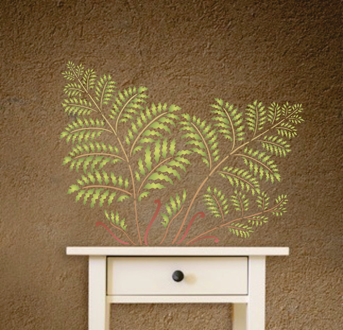 Tree Fern Stencil , 52.07 x 38.1 cm- Large Tropical Ferns